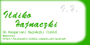 ildiko hajnaczki business card